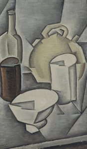 Nature morte avec une bouteille de vin et une cruche en terre cuite, 1911